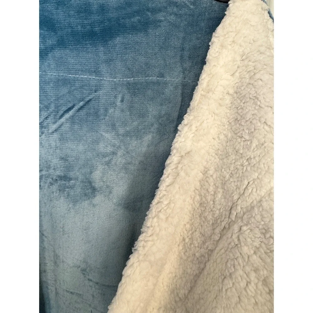 MIAOBEI Plush Throw‎ Blanket Sherpa Fleece Reversible Soft Cozy Blue